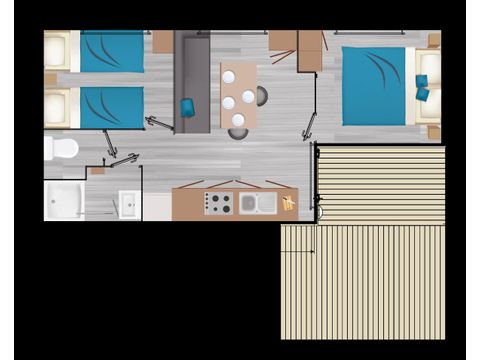 MOBILHOME 4 personnes - DECLIK CLIM