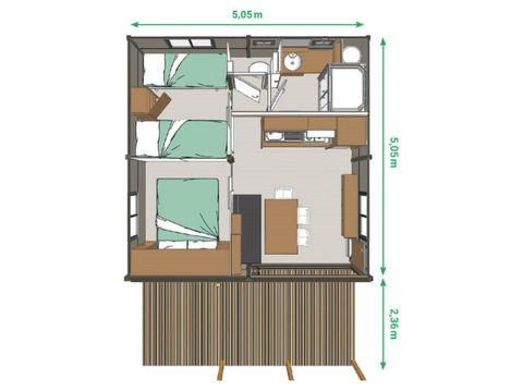 Chalet 4/5 personnes - BAMBU - 2 chambres