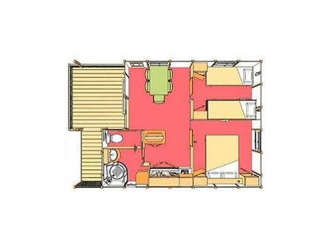 MOBILHOME 4 personnes - Bungalow Confort 2 chambres 4 pers
