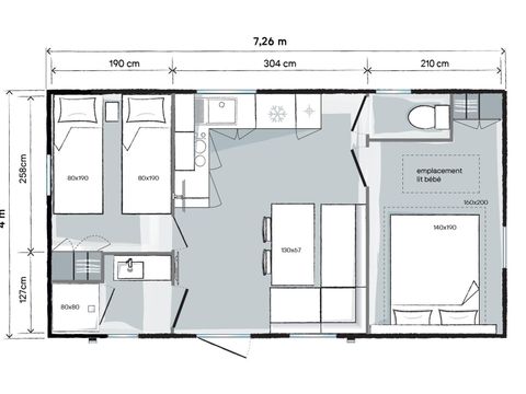 MOBILHOME 6 personnes - O'PHEA 724