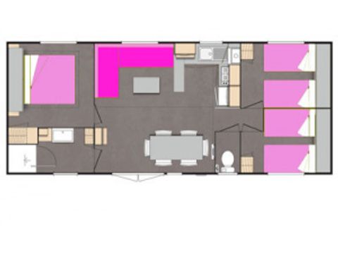 MOBILHOME 6 personnes - 3 chambres CONFORT PLUS