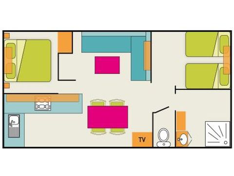 MOBILHOME 5 personnes - Olympe Confort 2 chambres