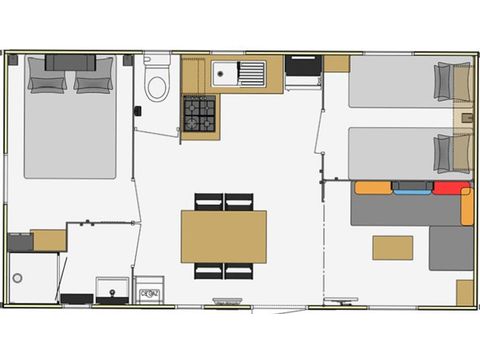 MOBILHOME 5 personnes - Oasis Confort+ 2 chambres 26 m²