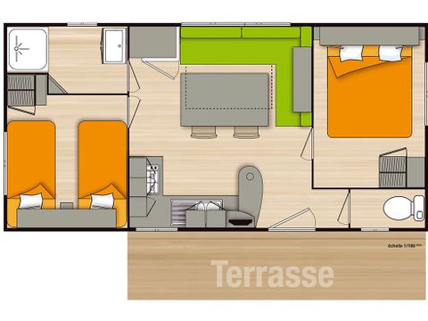 MOBILHOME 6 personnes - 4/6P Grand Confort - TV