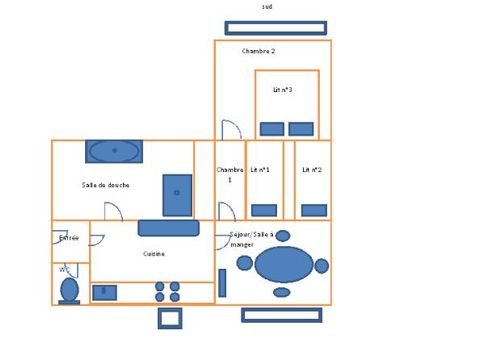 APPARTEMENT 4 personnes - N°2 (chambres traversantes)