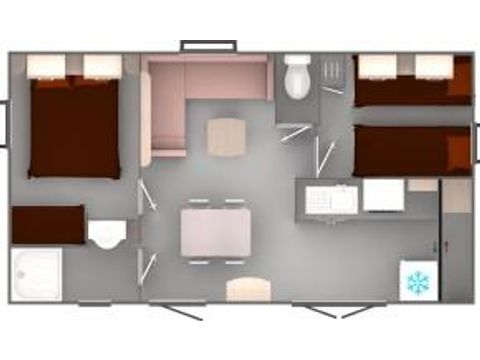 MOBILHOME 6 personnes - CONFORT - Mobil-home Dune 30m² - 2 chambres 4/6 pers