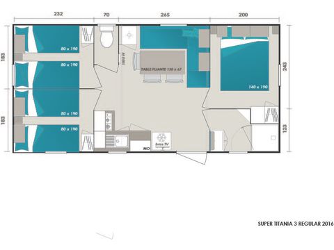 MOBILHOME 6 personnes - CONFORT - Mobilhome Magdalena 28 m² - 3 chambres 6 pers