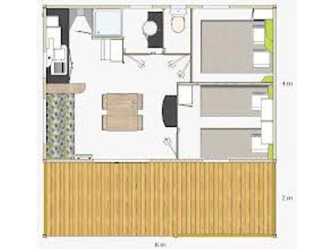 Chalet 1/5 personnes - CANNELLE - 2 chambres - TV