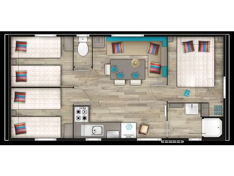 MOBILHOME 8 personnes - TOUT CONFORT