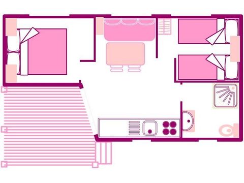 MOBILHOME 4 personnes - OHARA TYPE 2