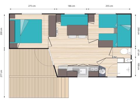 Mobilhome 6 personnes - 2 chambres