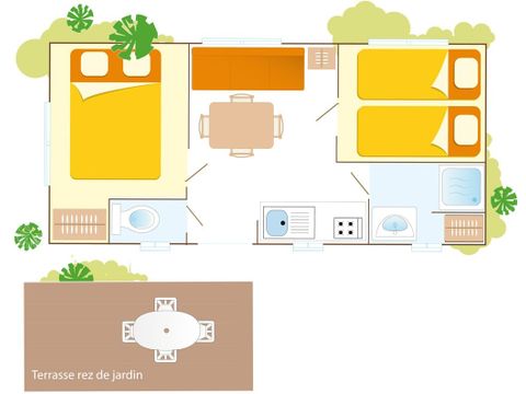 MOBILHOME 4 personnes - Classic XL | 2 Ch. | 4 Pers. | Terrasse Simple