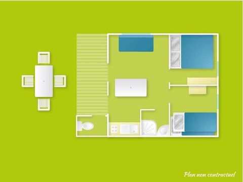 CHALET 4 personnes - Chalet 4pl climatisé 30m². TV 4 pers