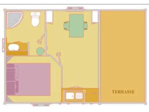 CHALET 2 personnes - CAJOU (sans draps)