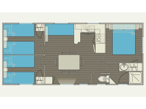 MOBILHOME 6 personnes - GRAND CHARMEUR