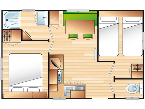 MOBILHOME 4 personnes - COCOON - TV
