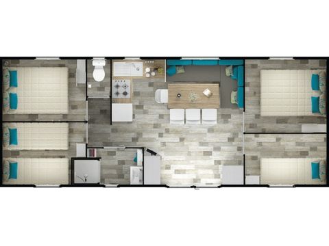 MOBILHOME 8 personnes - 4 CHAMBRES CONFORT 1 SALLE D EAU MOBILHOME 8 personnes - 4 CHAMBRES CONFORT 1 SALLE D EAU