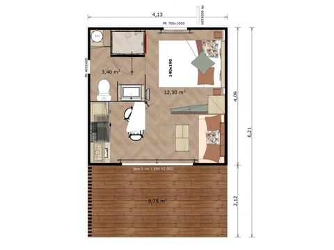 CHALET 2 personnes - 1 CONFORT