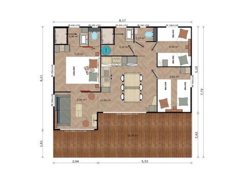 CHALET 6 personnes - 3 CONFORT