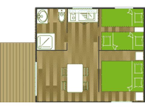 CHALET 5 personnes - Mimosa- 5 personnes - 2 chambres