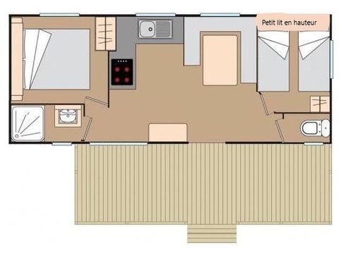 MOBILHOME 5 personnes - Myrtil - 5 personnes ( 4 adultes + 1 enfant de - 9 ans petit lit en hauteur) - 2 chambres