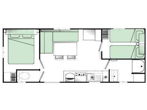 MOBILHOME 4 personnes - Adonis- 4 personnes - 2 chambres