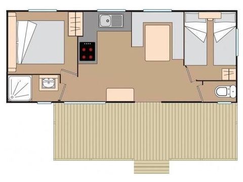 MOBILHOME 4 personnes - Cordulie- 4 personnes- 2 chambres