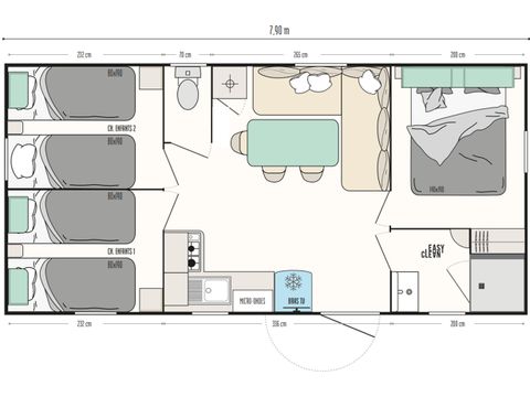 MOBILHOME 8 personnes - Mobil Home 4 Pièces 6/8 Personnes