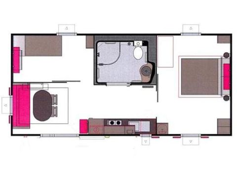 MOBILHOME 4 personnes - ANDARO PMR
