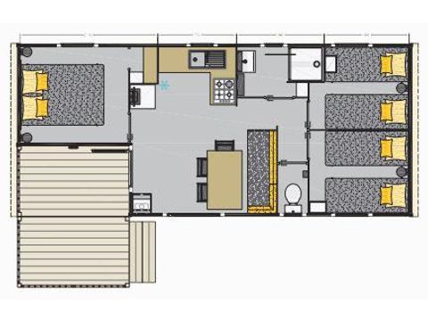 MOBILHOME 6 personnes - MOOREA