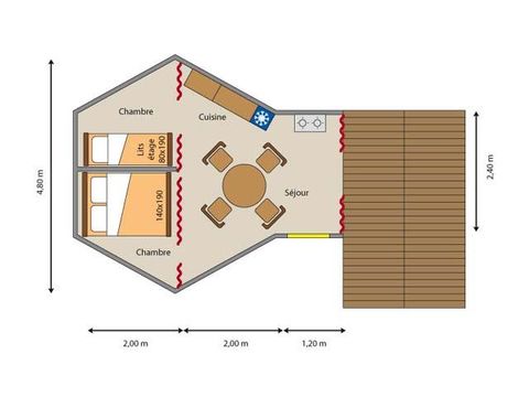 HÉBERGEMENT INSOLITE 4 personnes - MAYA (SANS SANITAIRES)