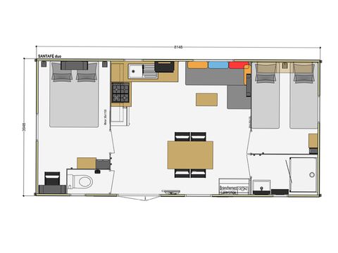 Mobilhome 4 personnes - "GRAND CONFORT" - 2 chambres - CLIM
