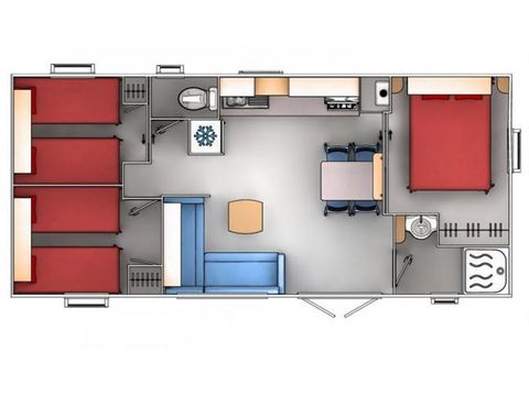 Mobilhome 7 personnes - 3 chambres