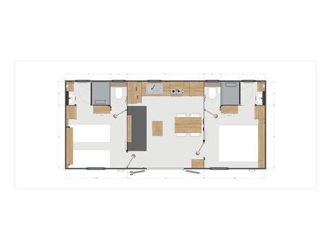 MOBILHOME 4 personnes - Cottage Terrasses du Causse - 2 chambres