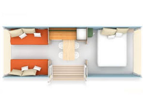 TENTE 4 personnes - Tente Ciela Coco Sweet - 2 chambres (sans sanitaire)