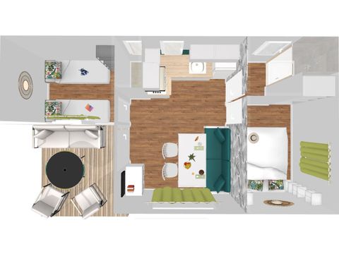 Mobilhome 4 personnes - Gamme Premium - Rio 4 pers - Climatisé