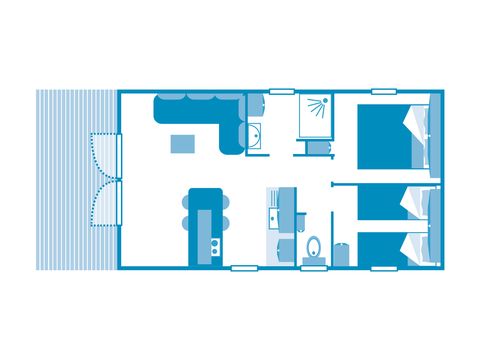 MOBILHOME 4 personnes - Cottage Horchata 4p 2ch ****