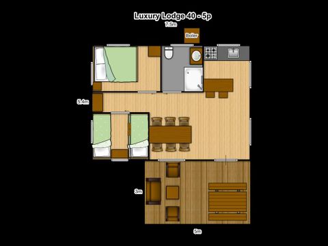 Tente 7 personnes - Tente Luxury Lodge PREMIUM