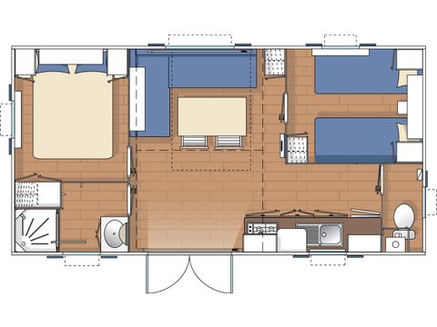 MOBILHOME 5 personnes - COTTAGE
