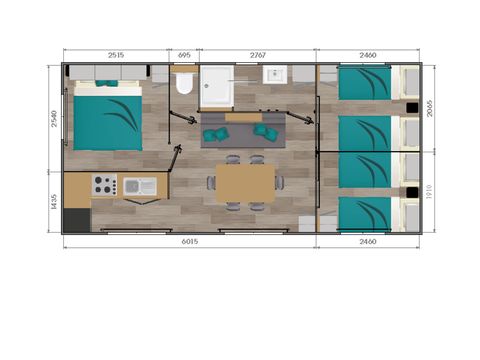MOBILHOME 6 personnes - Ciela Privilège - CLIM - TV - LV - BBQ