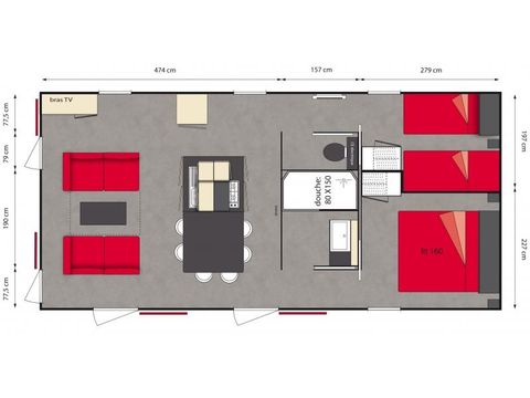 Mobilhome 4 personnes - HACIENDA - 2 chambres - DIMANCHE