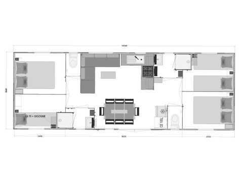 MOBILHOME 8 personnes - COTTAGE PREMIUM, 4 chambres