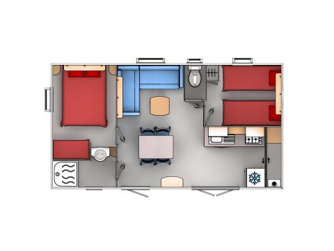 MOBILHOME 4 personnes - CONFORT + clim