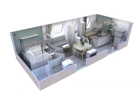 MOBILHOME 4 personnes - PREMIUM 33m²