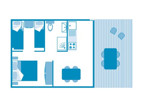 TENTE TOILE ET BOIS 5 personnes - LODGE SAFARI 5p 2ch ****
