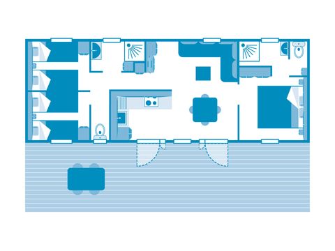 MOBILHOME 6 personnes - COTTAGE 6p 3ch SAULGES