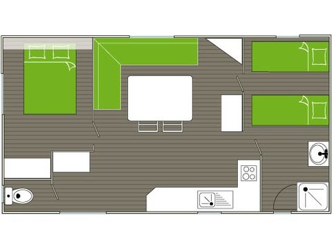MOBILHOME 4 personnes - Petit Idéal Malin 2CH - 4P