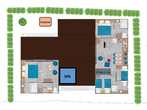 MOBILHOME 8 personnes - Sunêlia Luxe Taos Suite 59m², 4ch