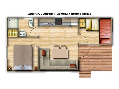 MOBILHOME 5 personnes - ZUMAIA CONFORT