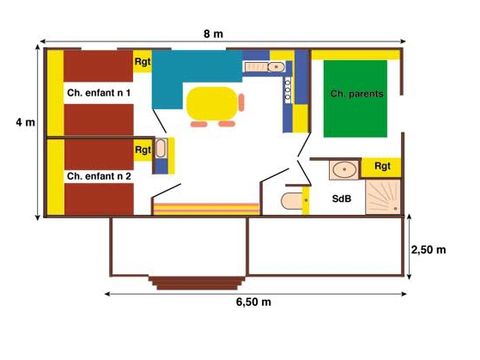 Mobilhome 8 personnes - WATIPI TEXAS 6 - 3 chambres